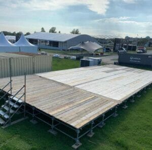 Stage scaffold, Goodwood House, Chichester, West Sussex, PO18