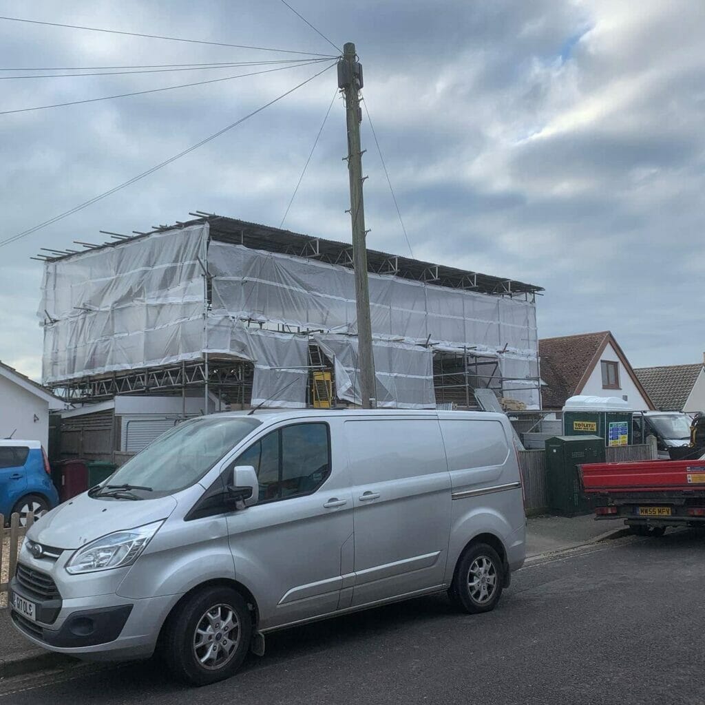 Tin hat covering, Farm road, East wittering