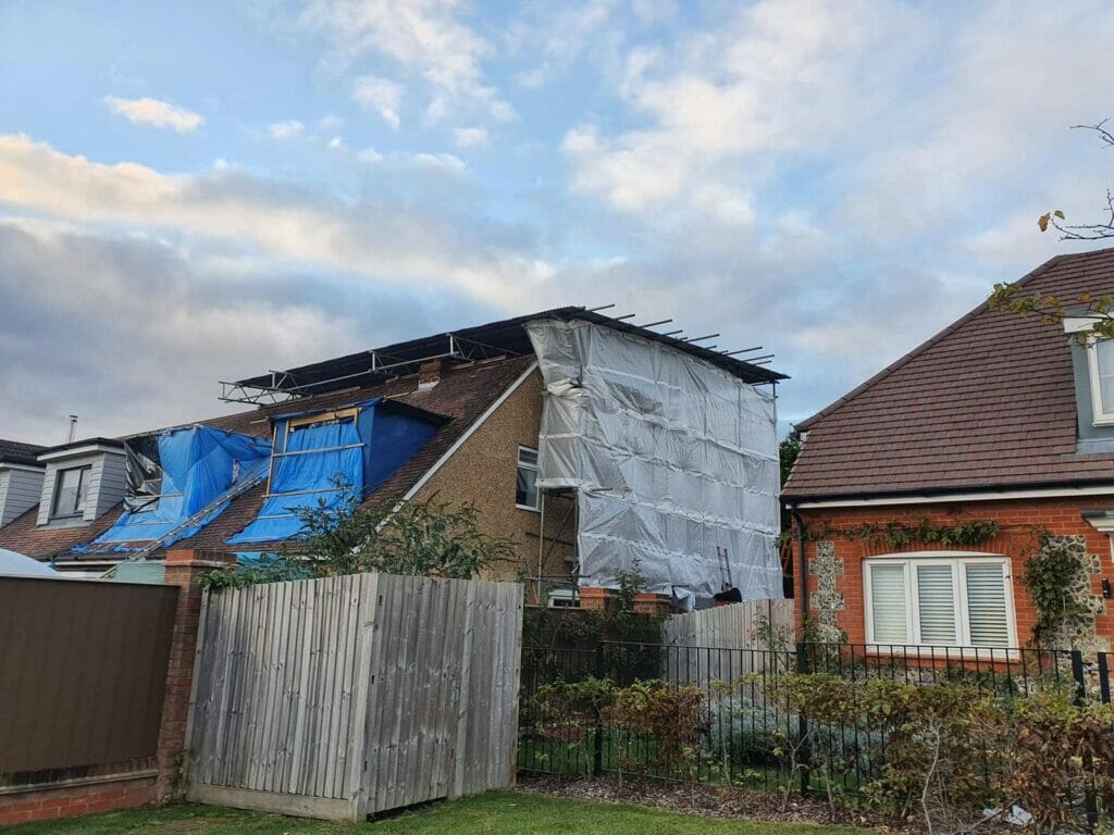 Tin hat for loft conversion, Shopwhyke Road, Chichester, PO20