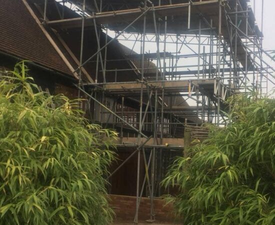 Tin hat scaffold